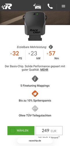 Racechip chiptuning für - s, bmw